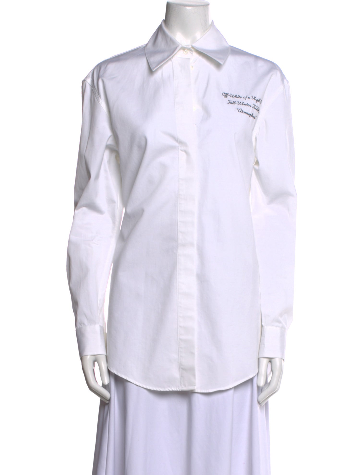 Off-White 2020 Logo Button-Up Top