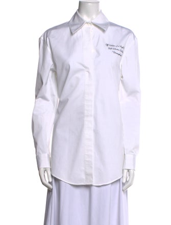 Off-White 2020 Logo Button-Up Top