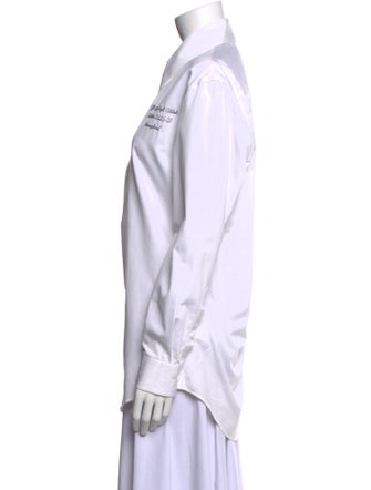 Off-White 2020 Logo Button-Up Top