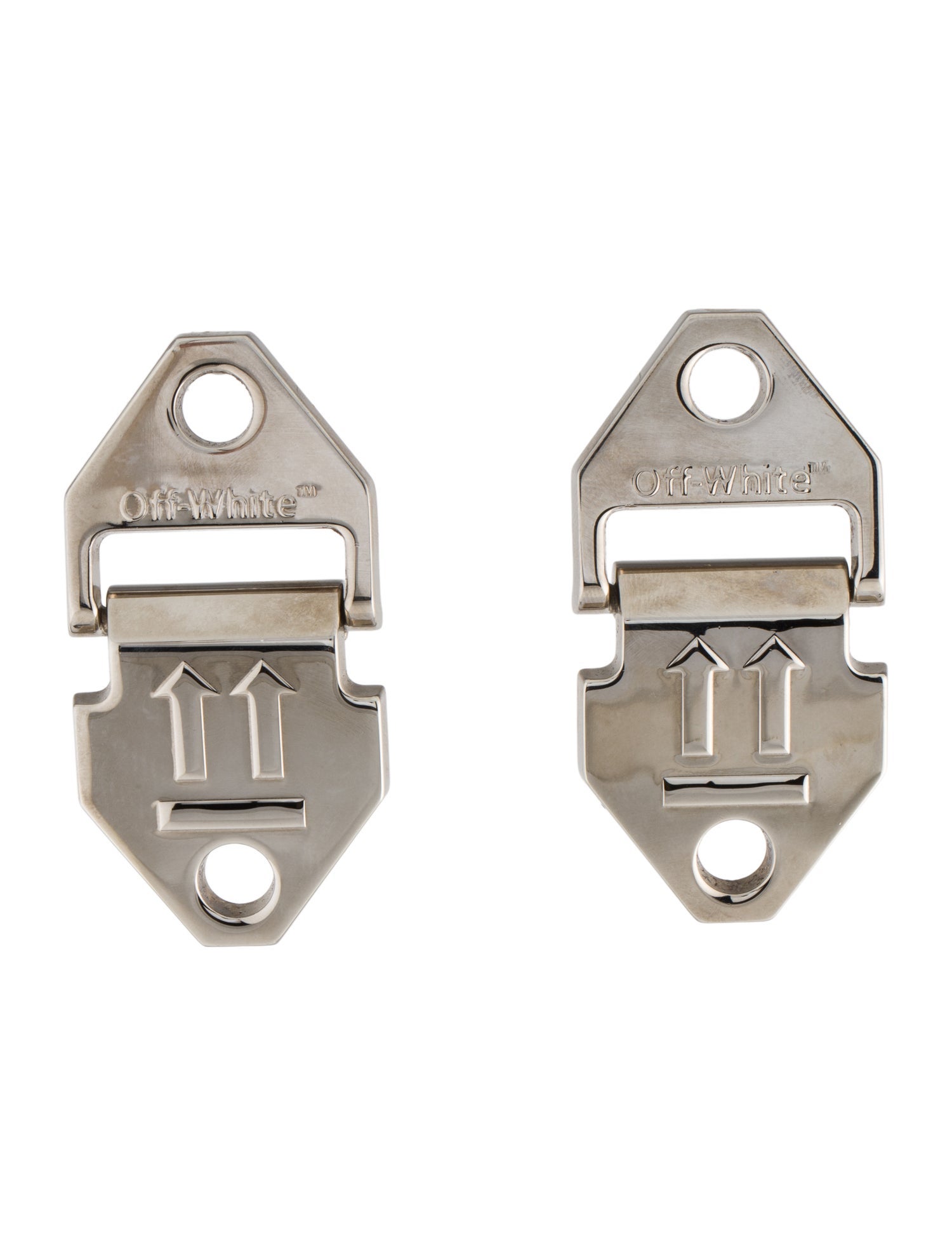 Off-White Arrow Hinge Drop Earrings