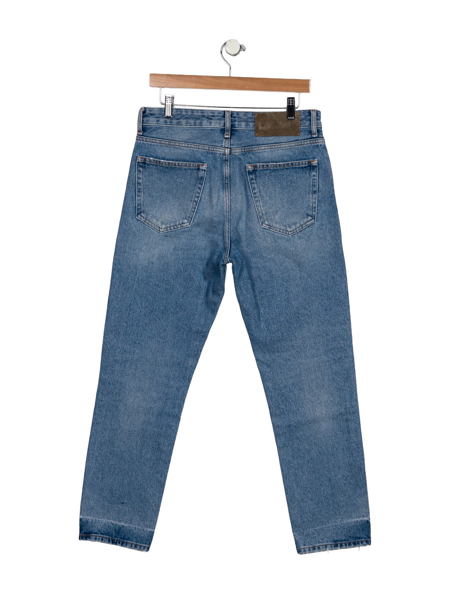 Off-White High-Rise Straight Leg Jeans