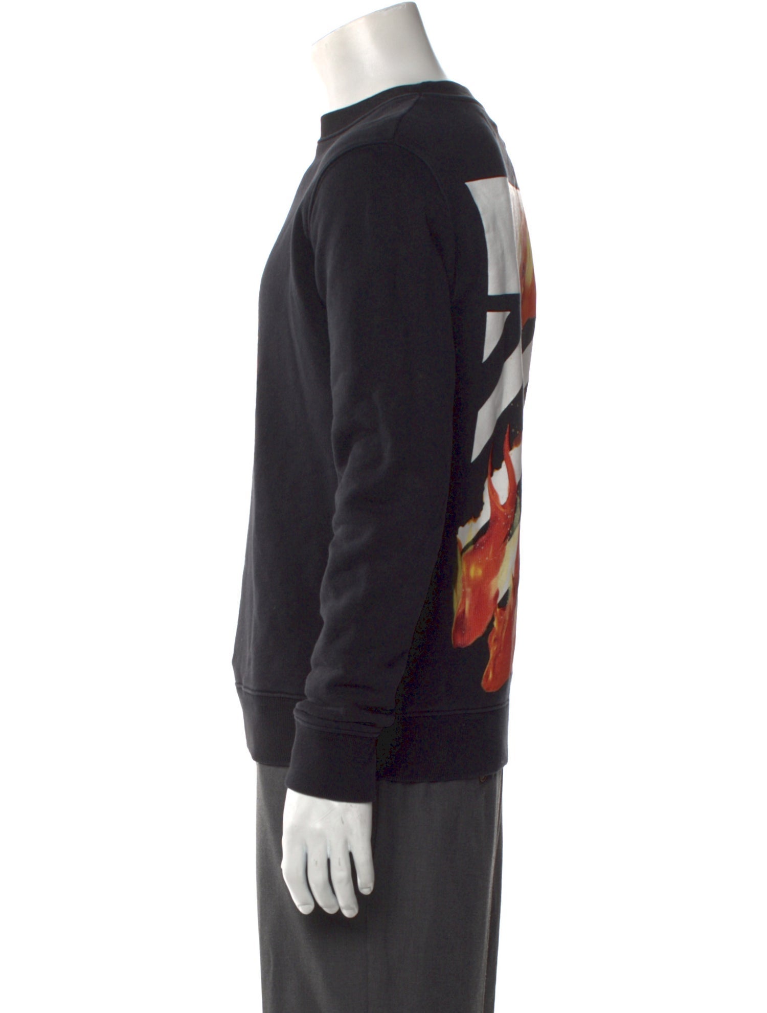 Off-White 2018 Flame Diagonals Sweatshirt