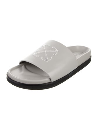 Off-White Leather Slides