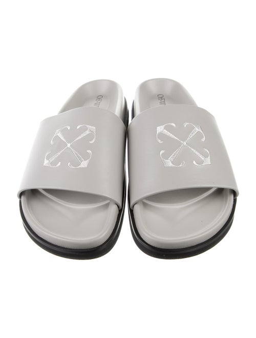 Off-White Leather Slides