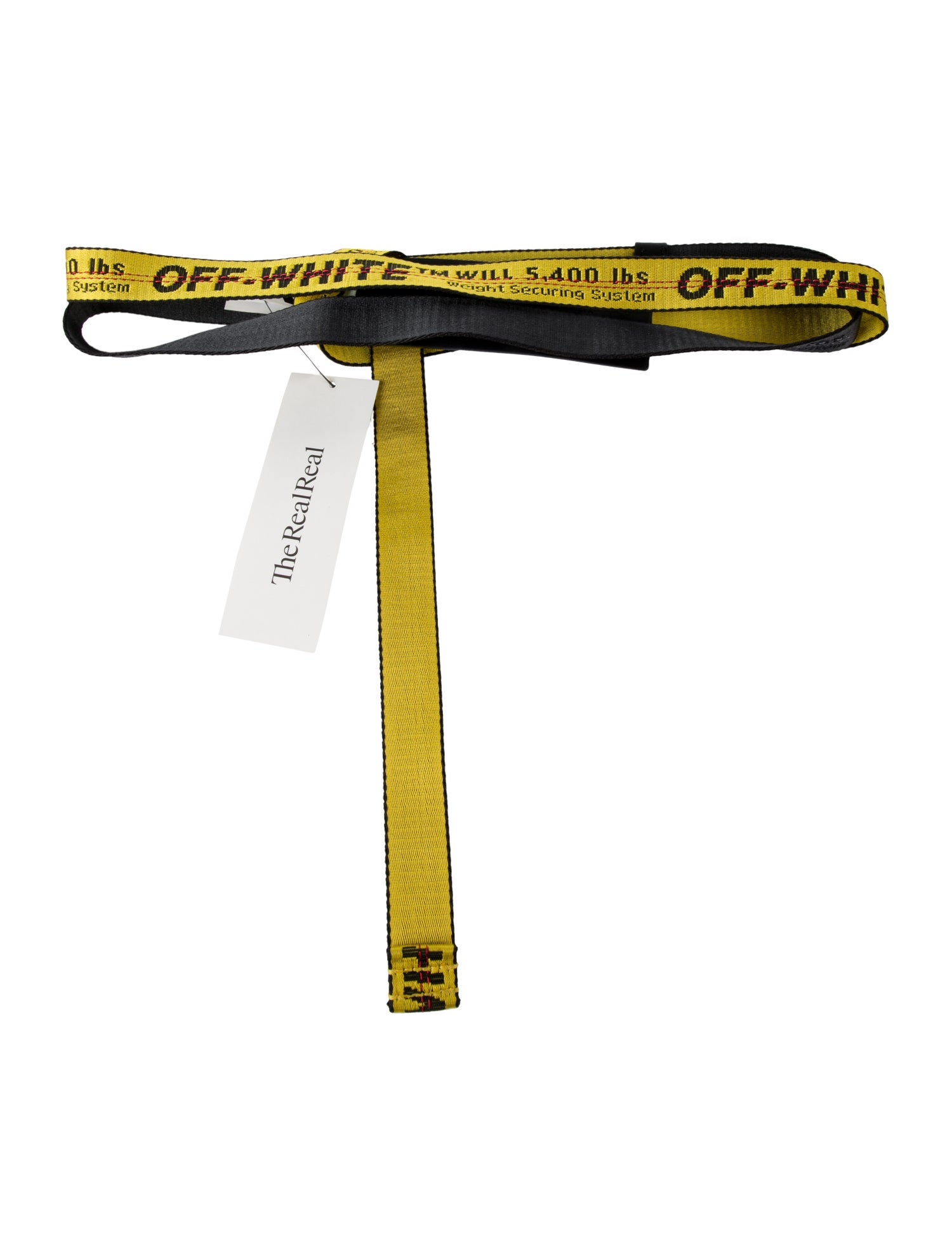 Off-White Leather Trim Embellishment Belt