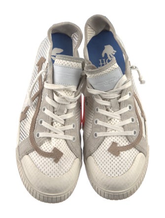 Off-White Mesh Colorblock Pattern Sneakers