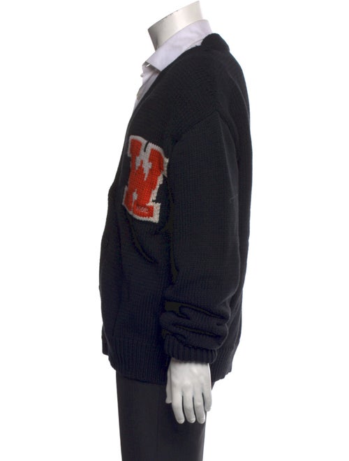 Off-White Graphic Print V-Neck Cardigan