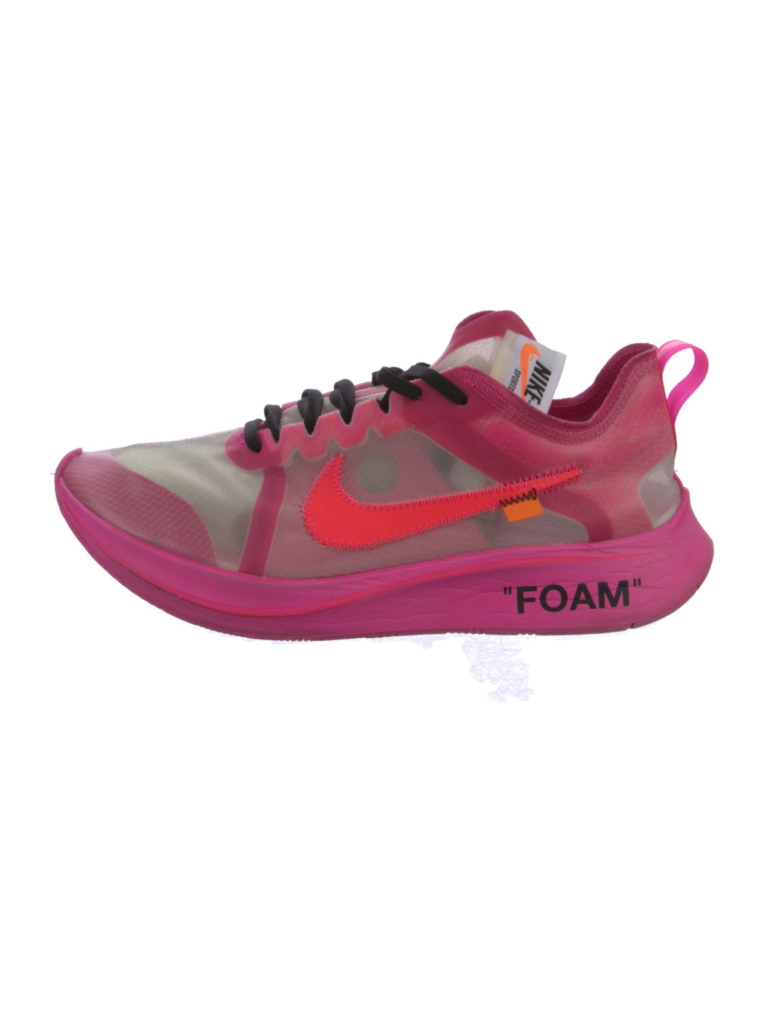 Off-White x Nike Zoom Fly 'Pink' Athletic Sneakers
