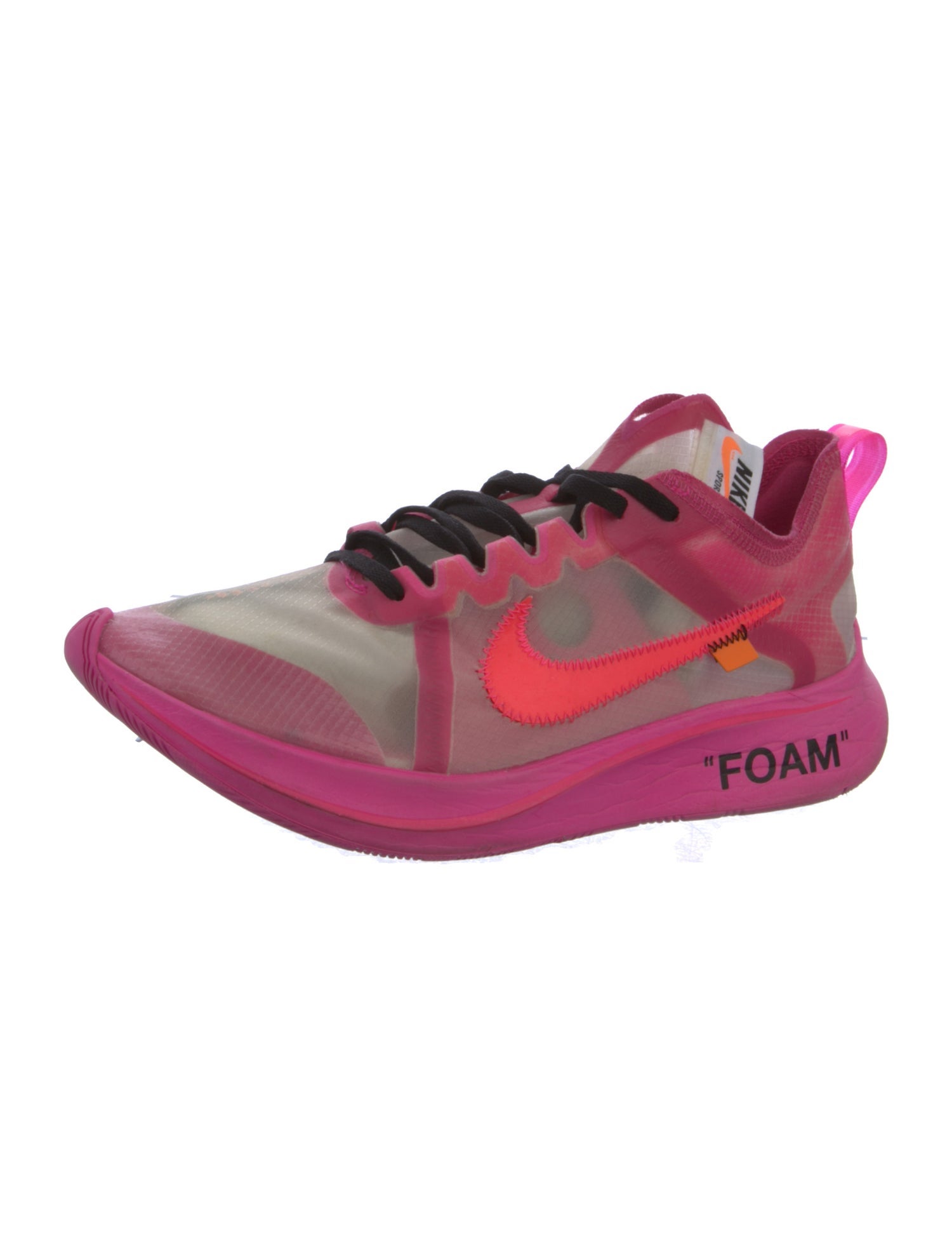 Off-White x Nike Zoom Fly 'Pink' Athletic Sneakers
