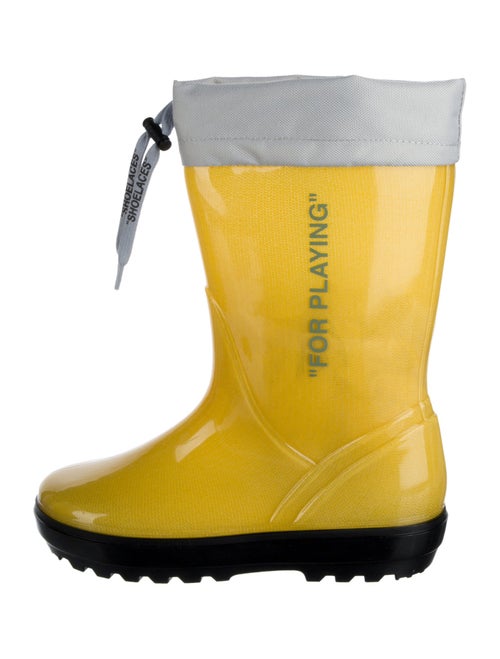 Off-White Drawstring Rain Boots