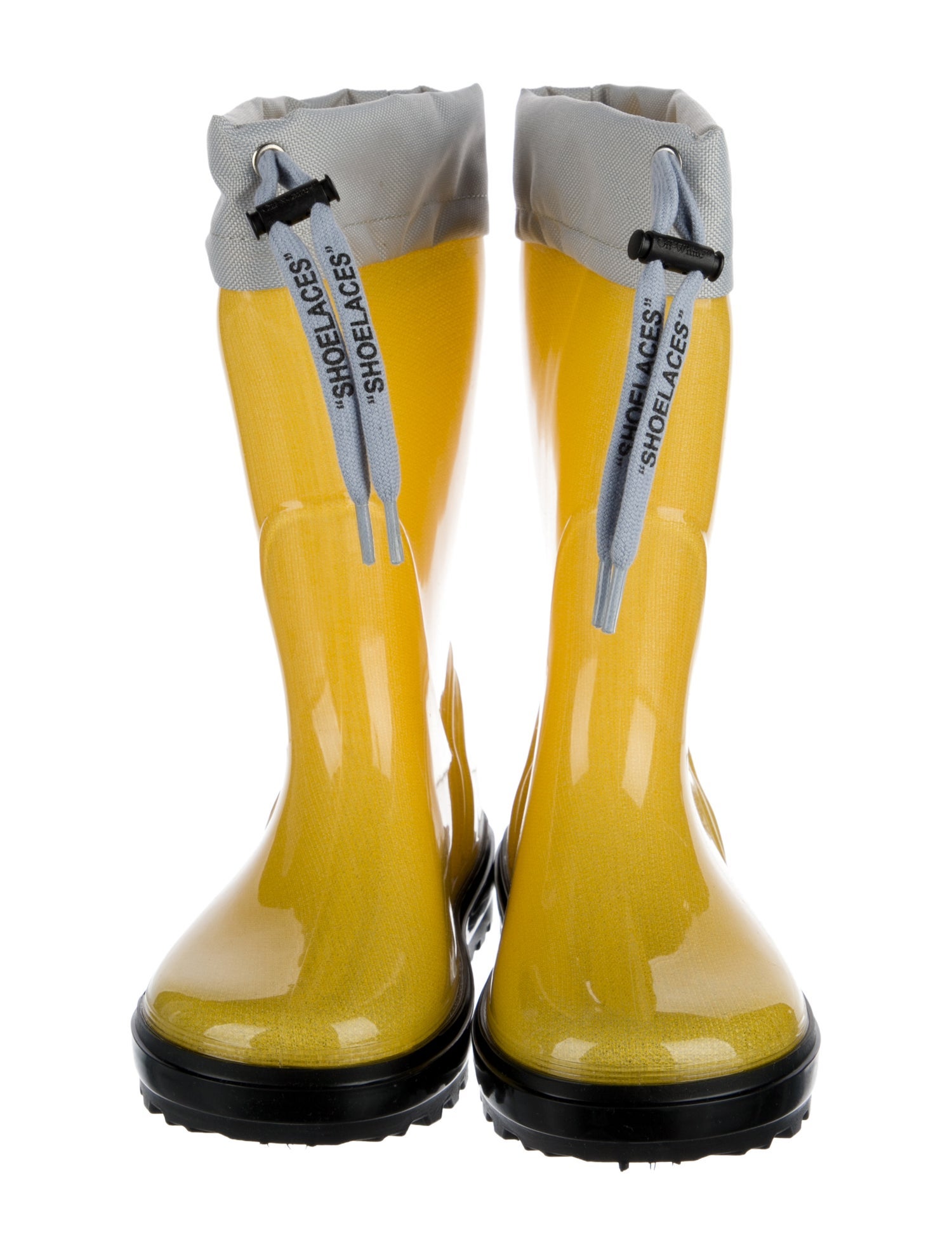 Off-White Drawstring Rain Boots