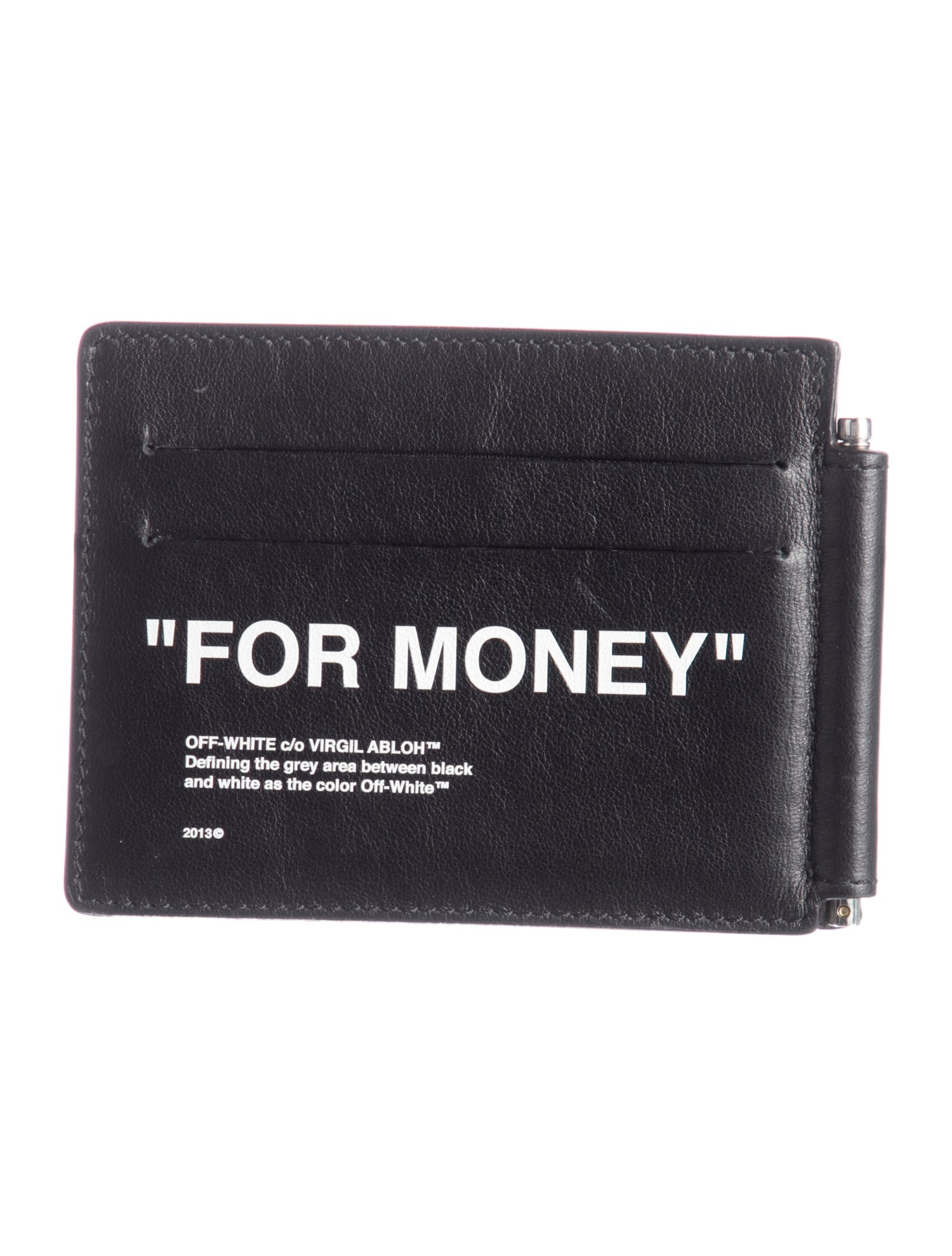 Off-White "For Money" Leather Compact Wallet