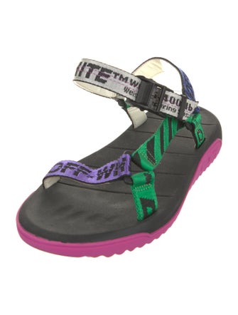 Off-White Trek Printed T-Strap Sandals