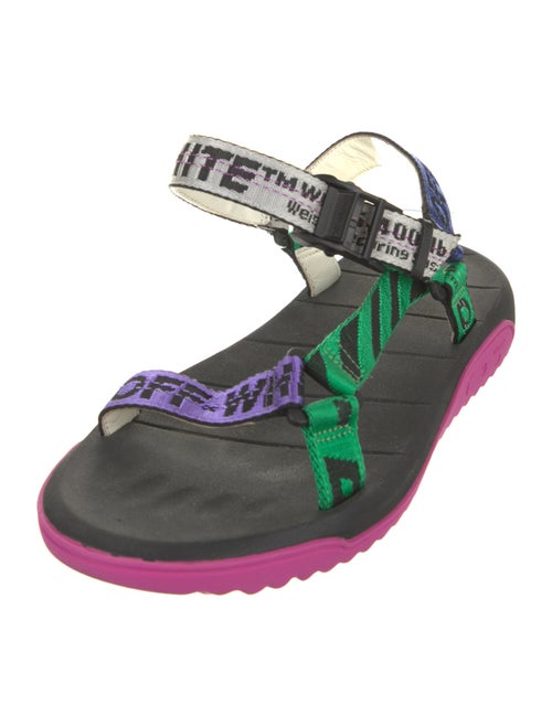 Off-White Trek Printed T-Strap Sandals