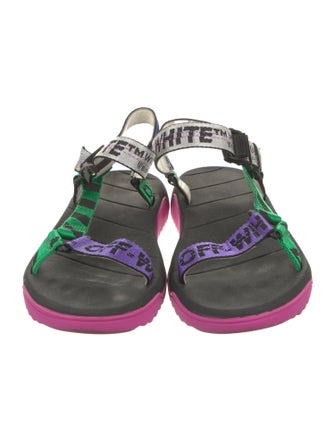 Off-White Trek Printed T-Strap Sandals