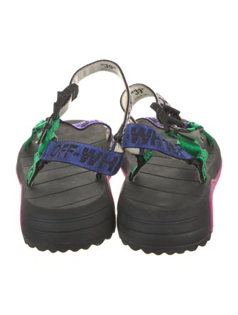 Off-White Trek Printed T-Strap Sandals