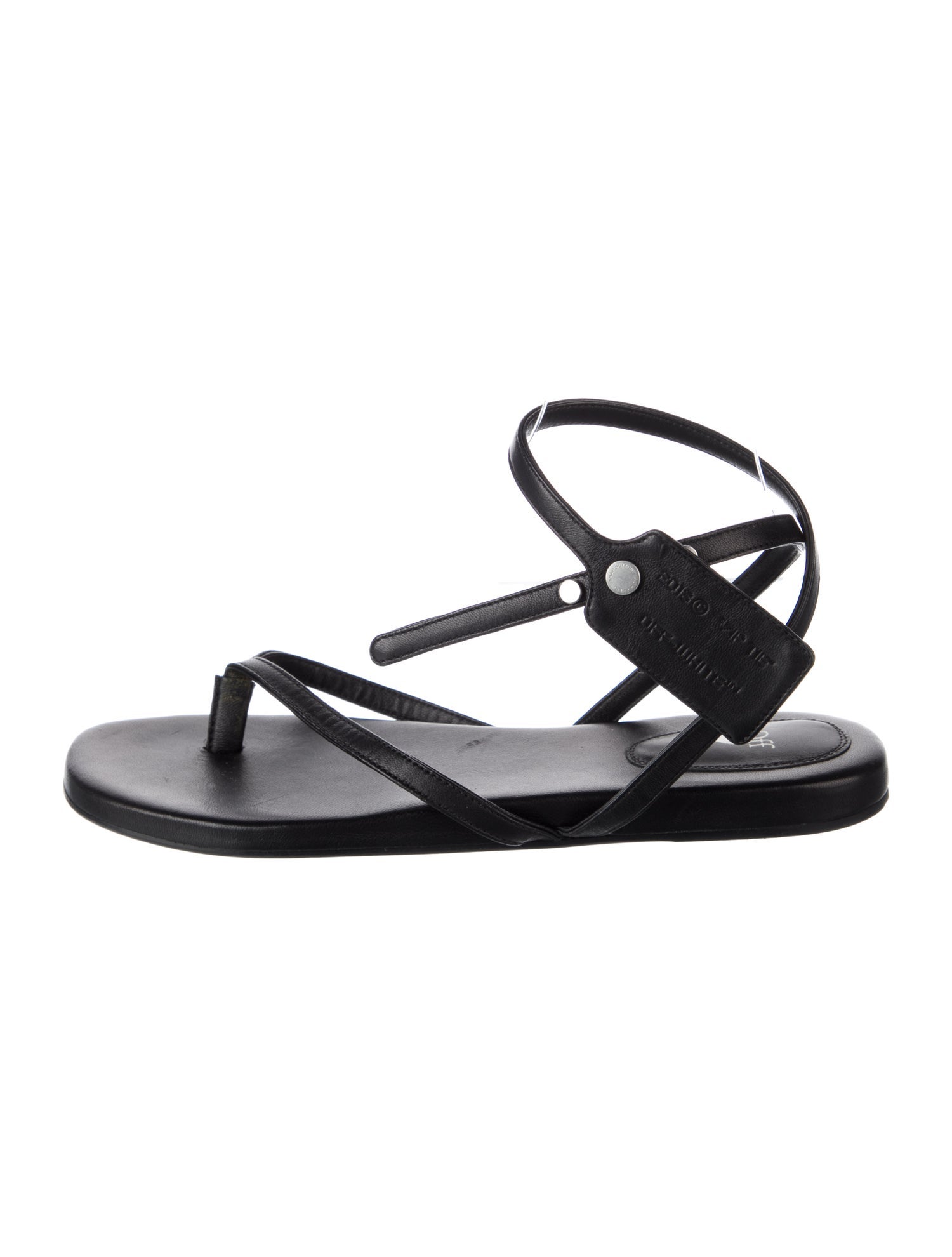 Off-White Leather Slingback Sandals