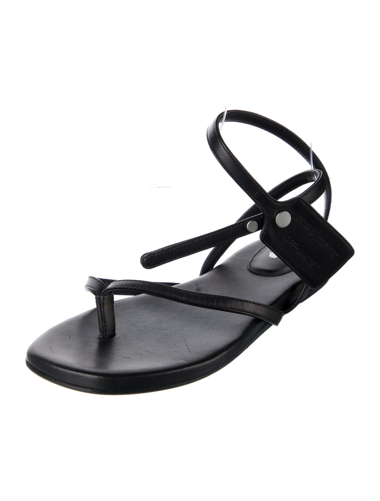 Off-White Leather Slingback Sandals