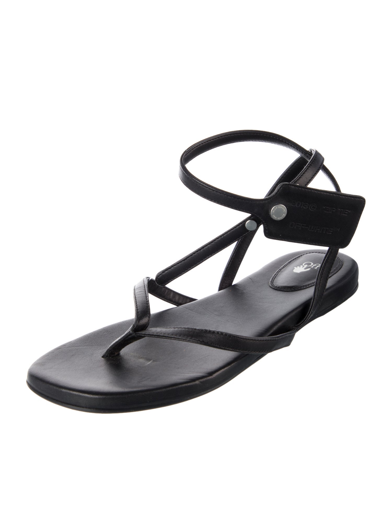 Off-White Leather Gladiator Sandals