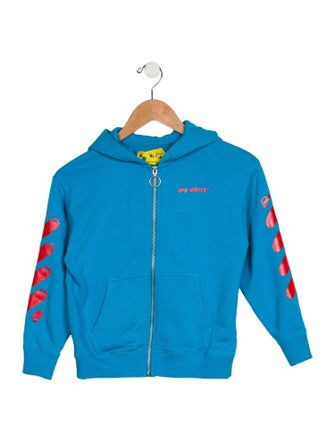 Off-White Boys' Woven Graphic Zip-Up