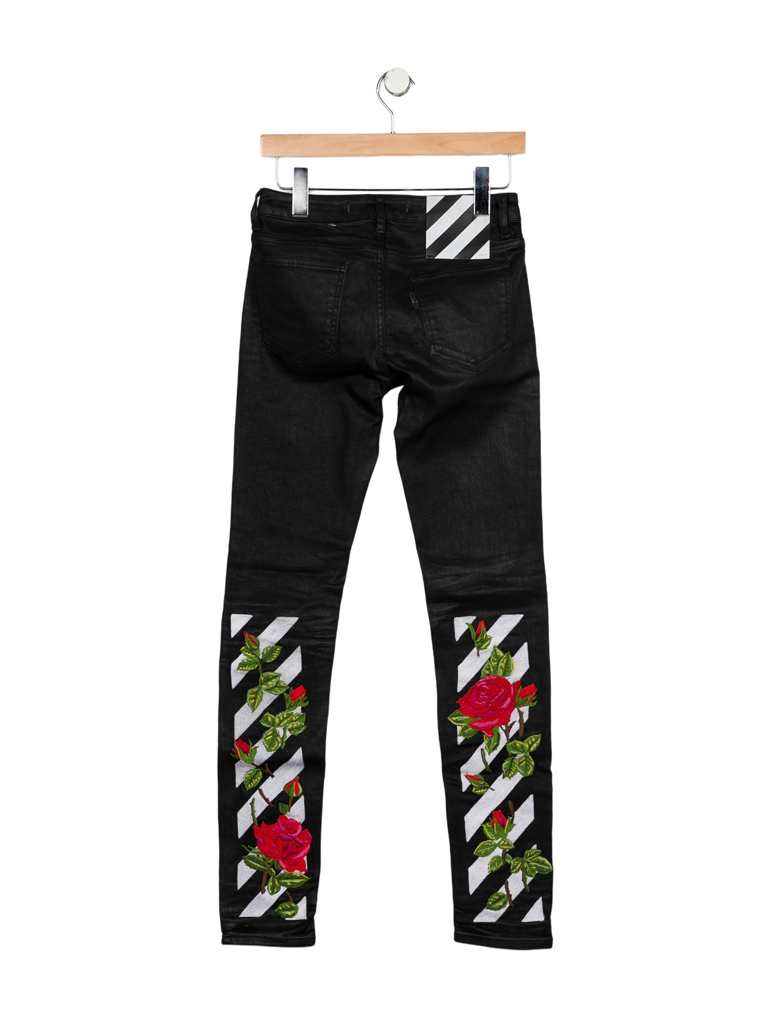 Off-White Mid-Rise Skinny Leg Jeans