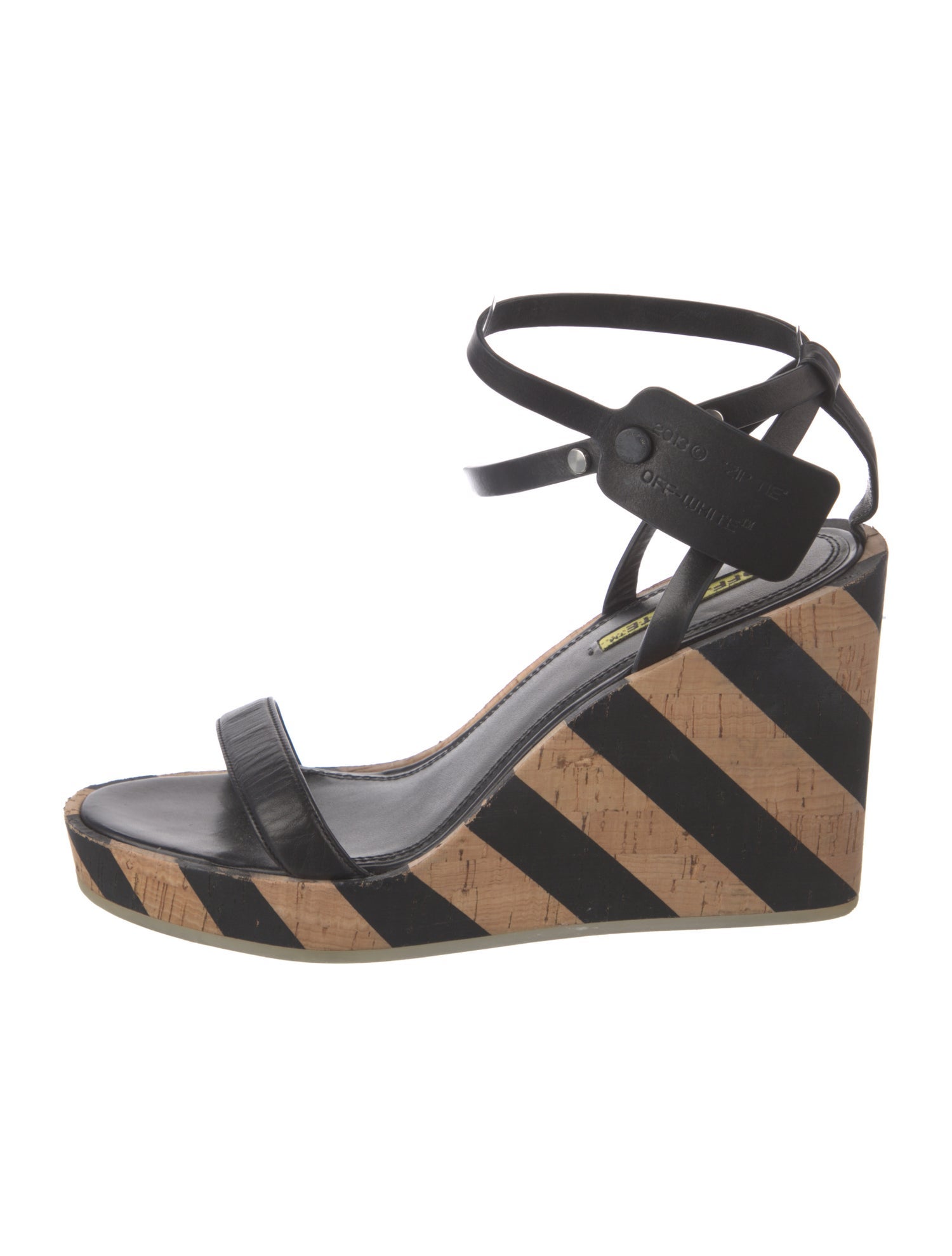 Off-White Signature Logo Leather Sandals