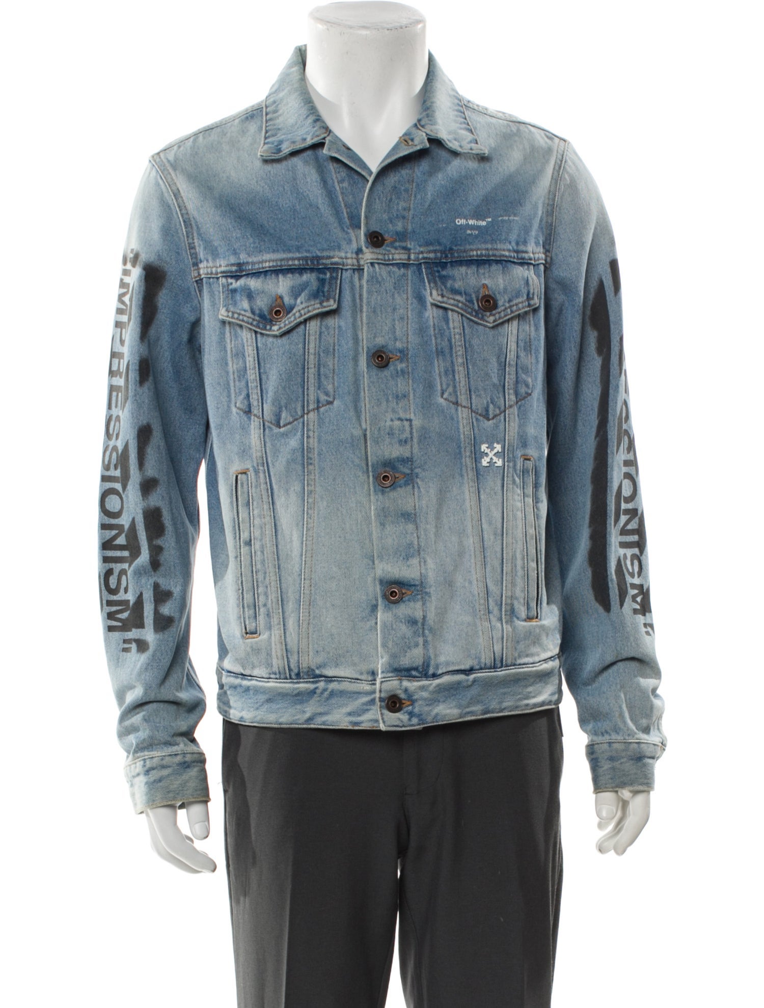 Off-White 2019 Graphic Print Denim Jacket