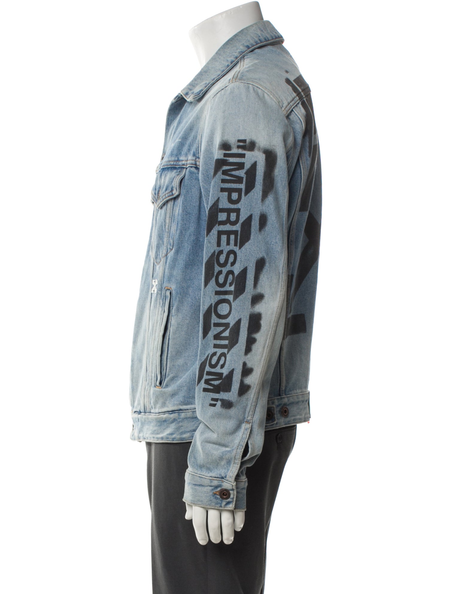Off-White 2019 Graphic Print Denim Jacket