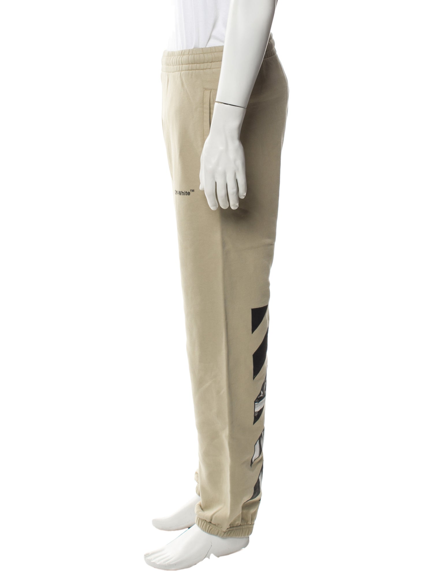 Off-White Caravaggio Diagonals Graphic Print Lounge Bottoms w/ Tags