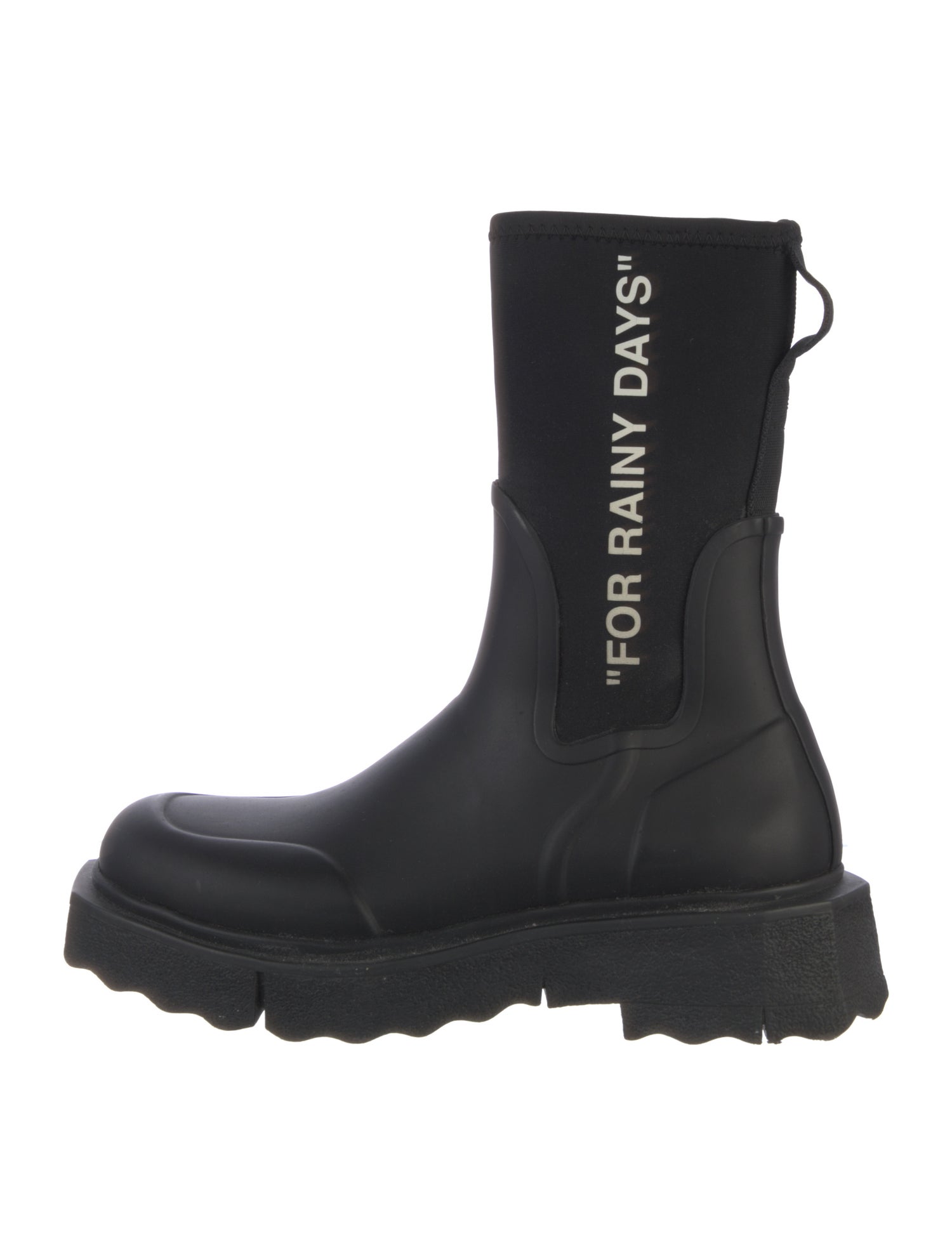 Off-White Rubber Printed Rain Boots