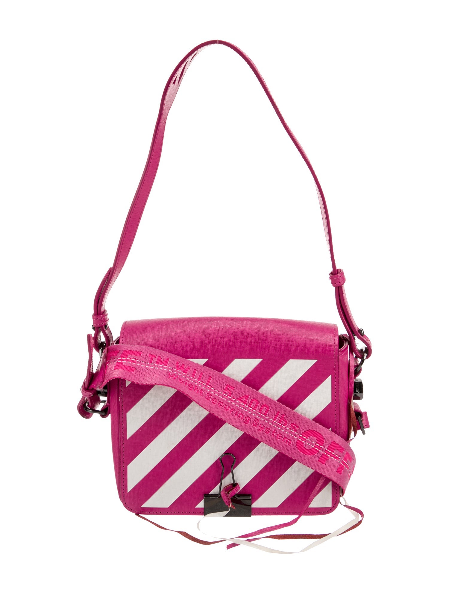 Off-White Leather Diagonal Mini