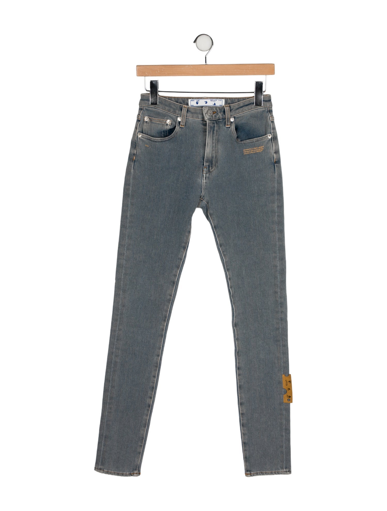 Off-White Mid-Rise Skinny Leg Jeans