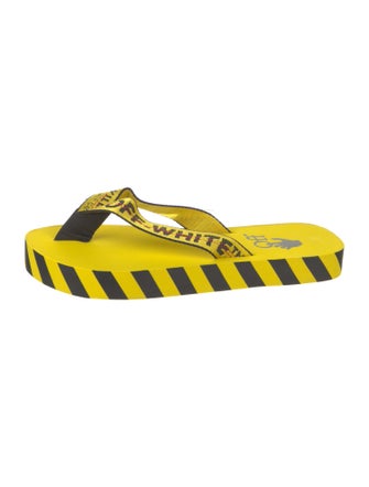Off-White Rubber Printed Flip Flops
