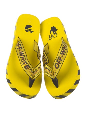 Off-White Rubber Printed Flip Flops
