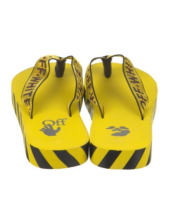 Off-White Rubber Printed Flip Flops