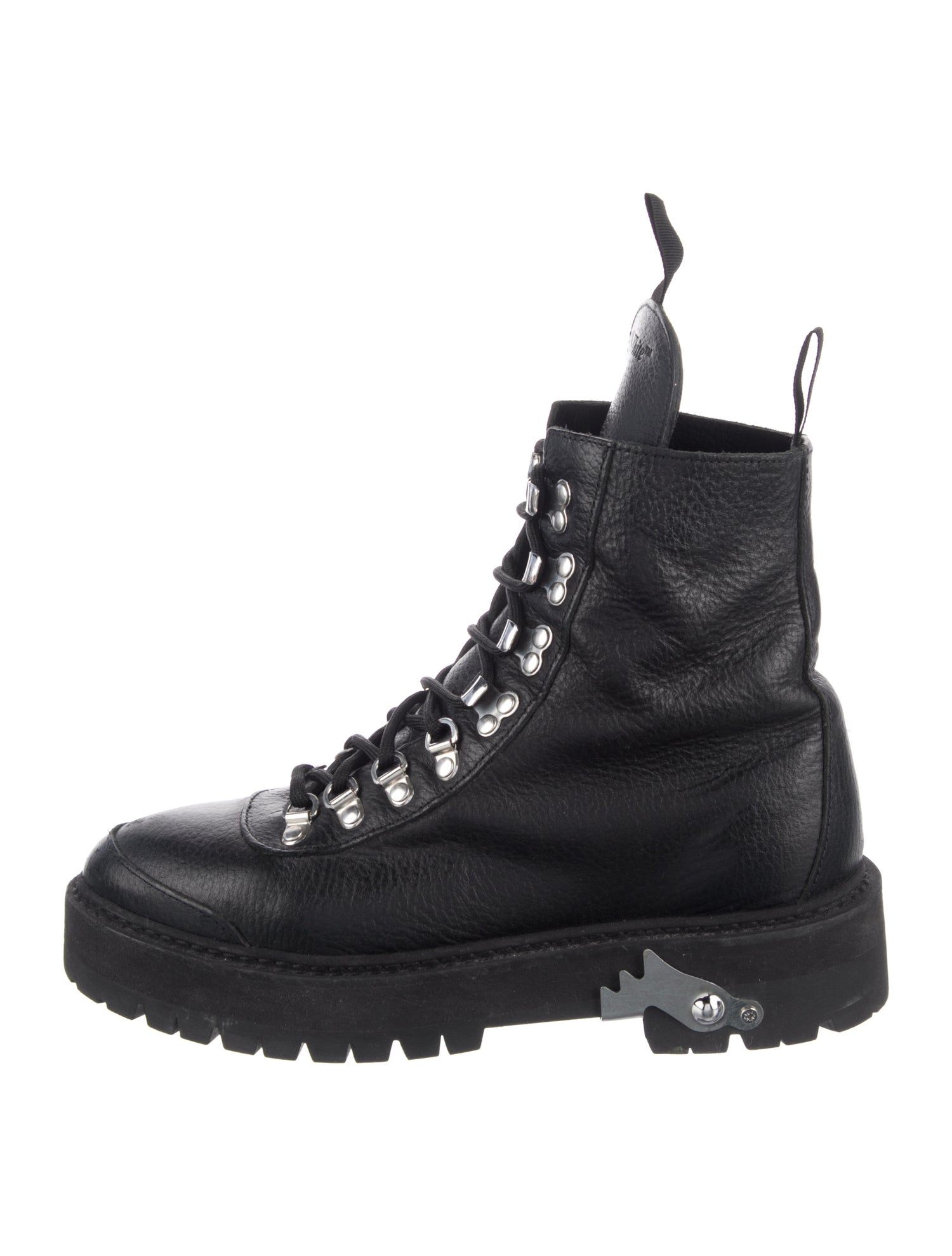 Off-White 2019 Leather Combat Boots