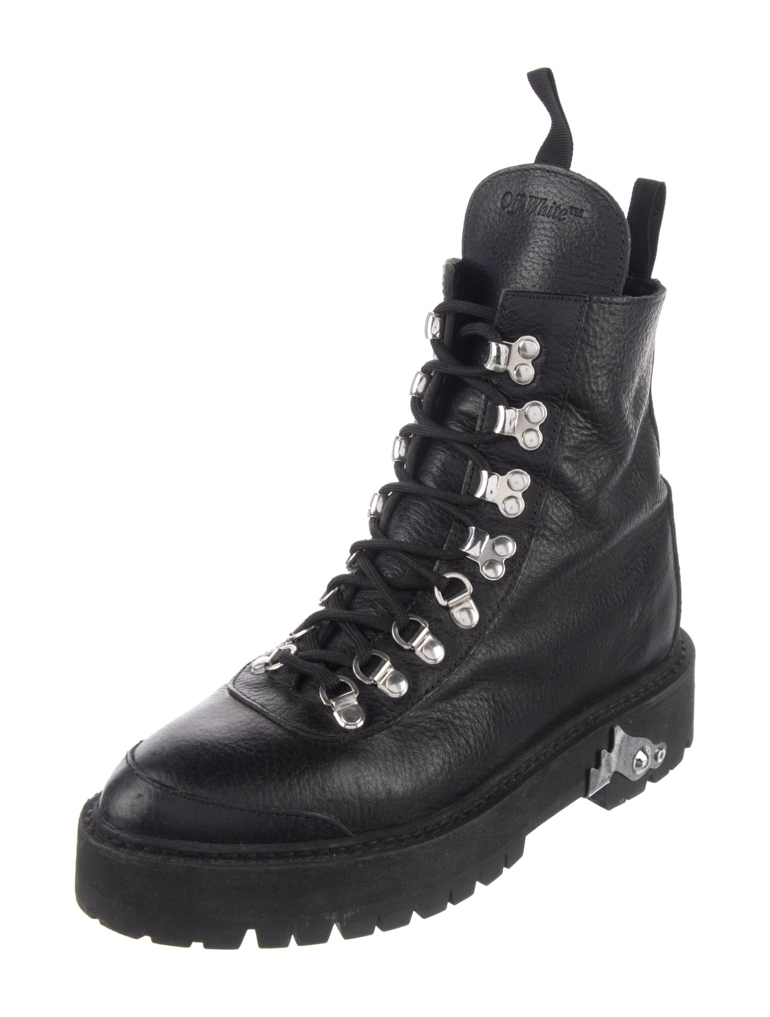 Off-White 2019 Leather Combat Boots