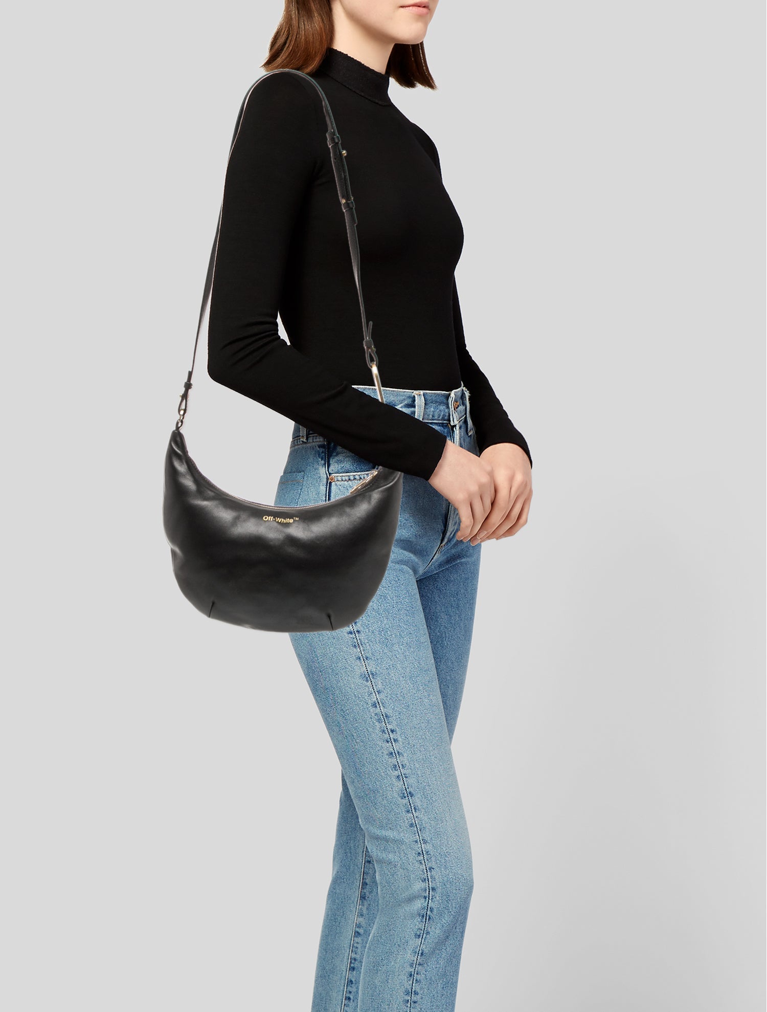 Off-White Leather Paperclip