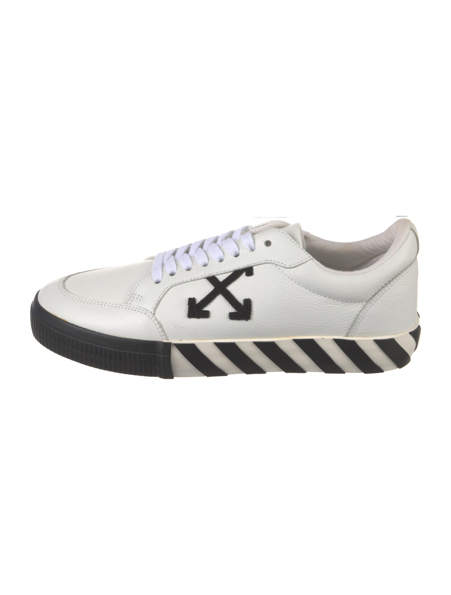 Off-White Leather Printed Sneakers