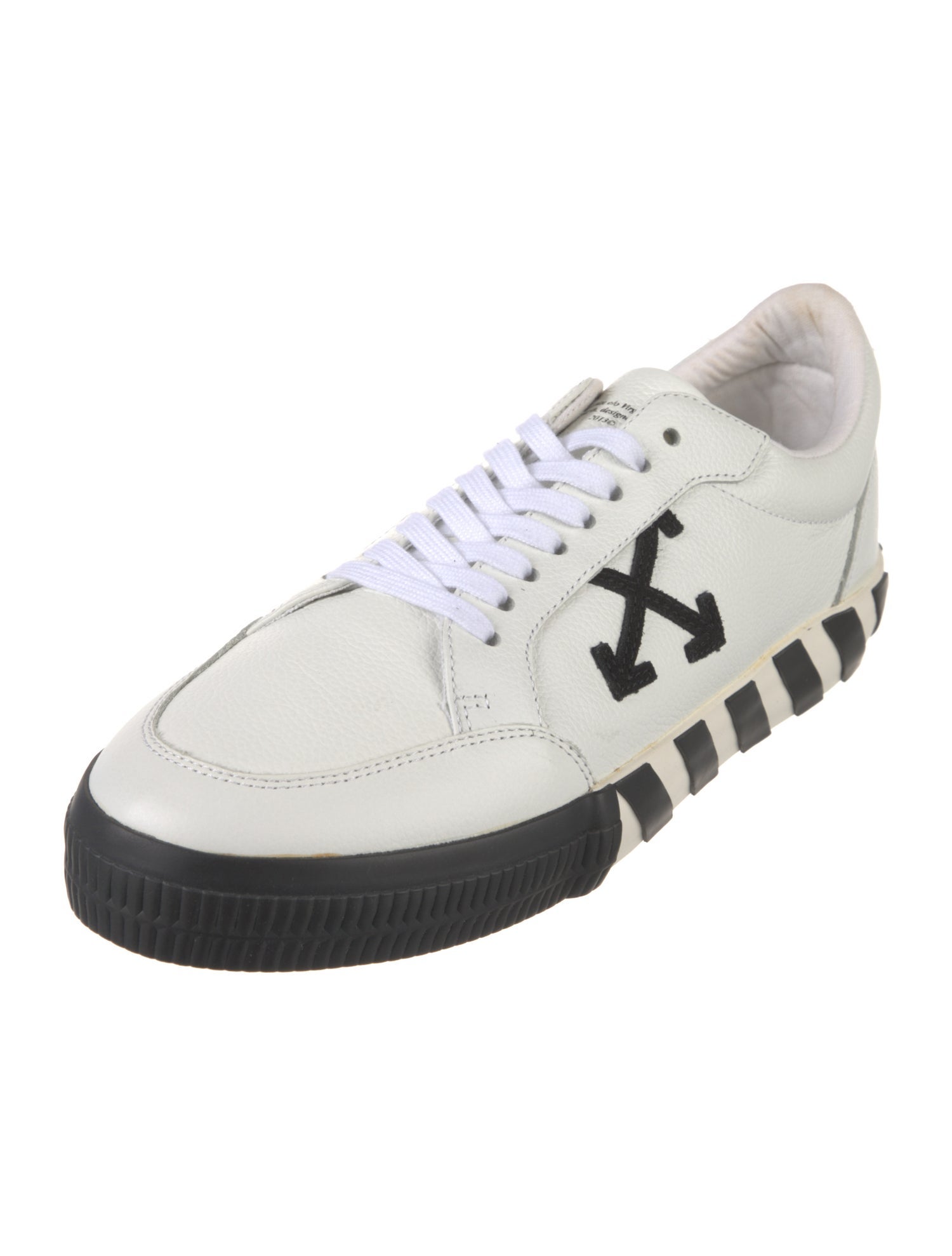 Off-White Leather Printed Sneakers