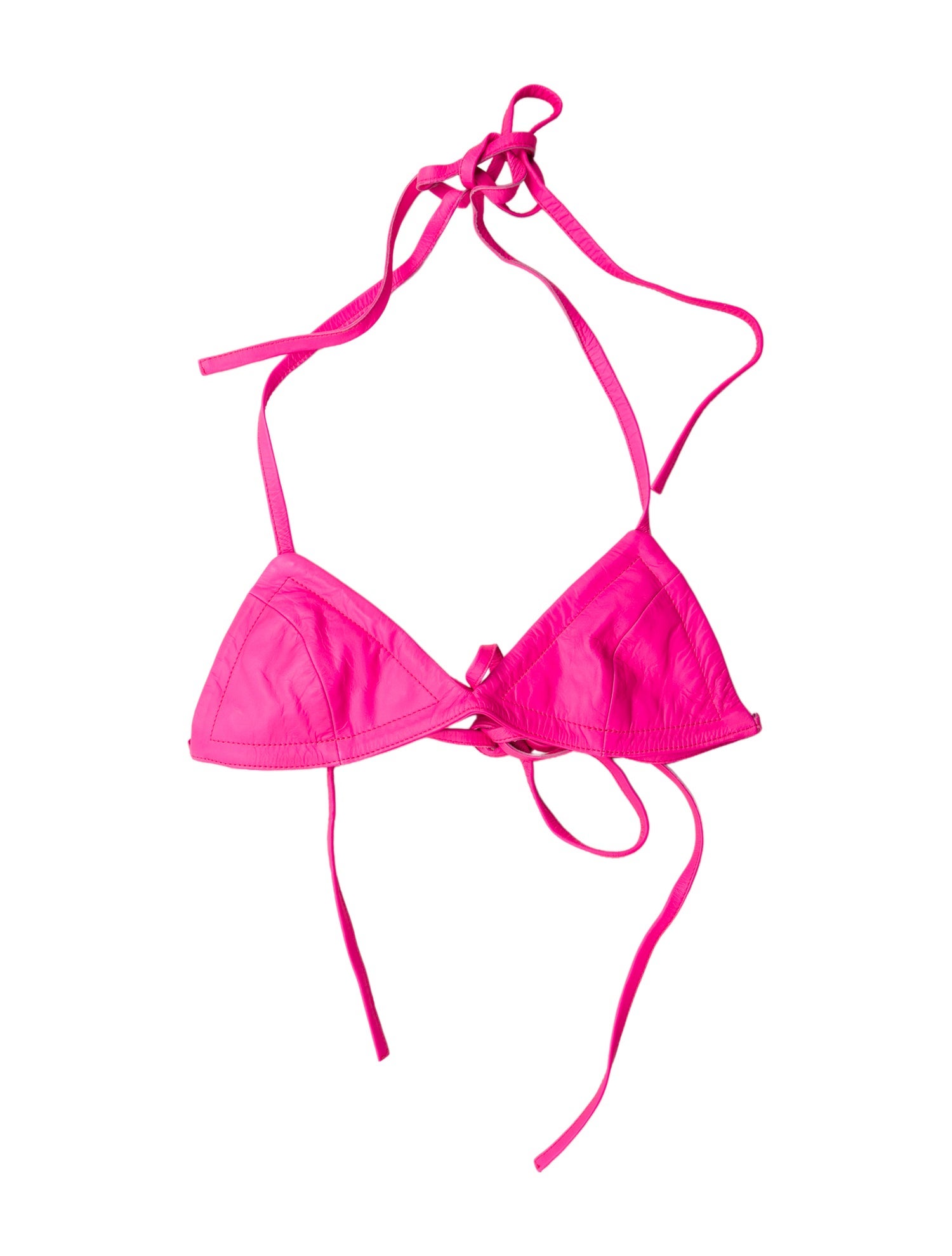 Off-White 2020 Leather Crop Top