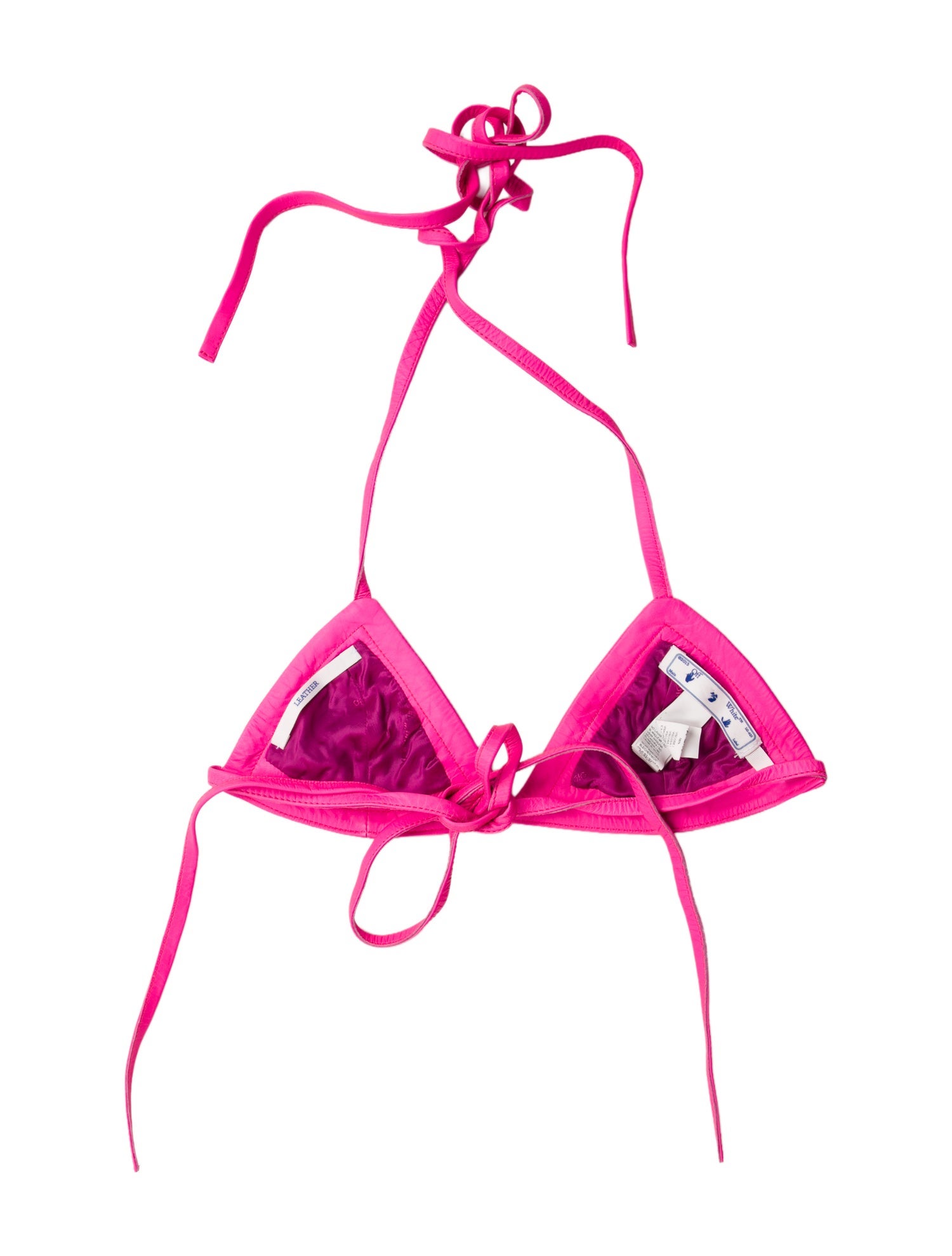 Off-White 2020 Leather Crop Top