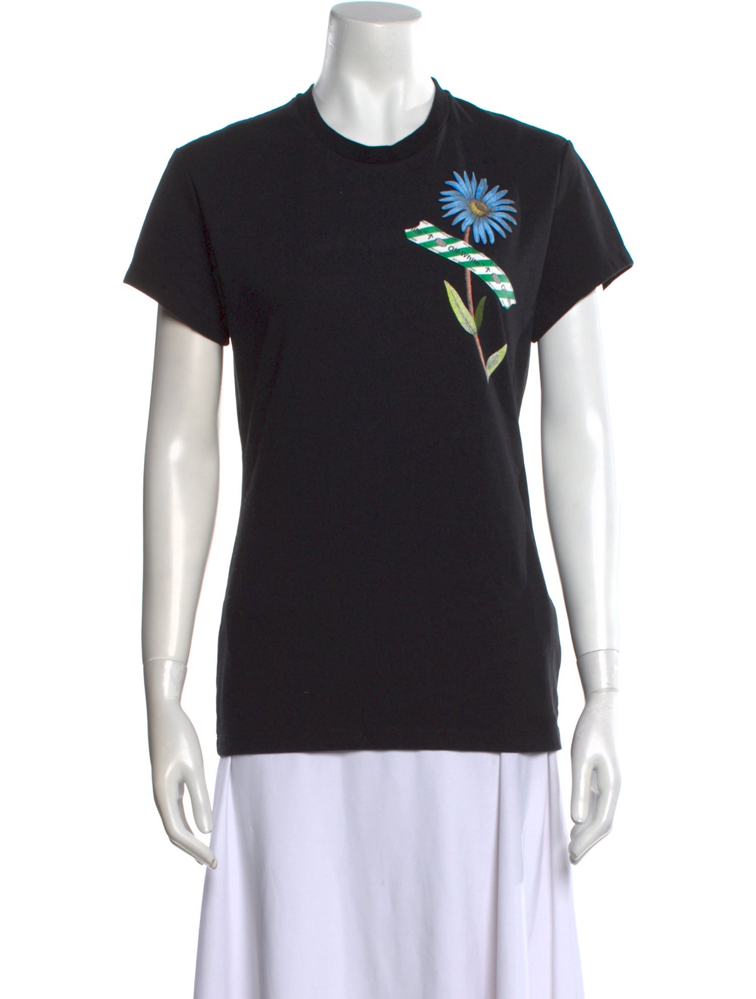 Off-White 2018 Flower Tape T-Shirt