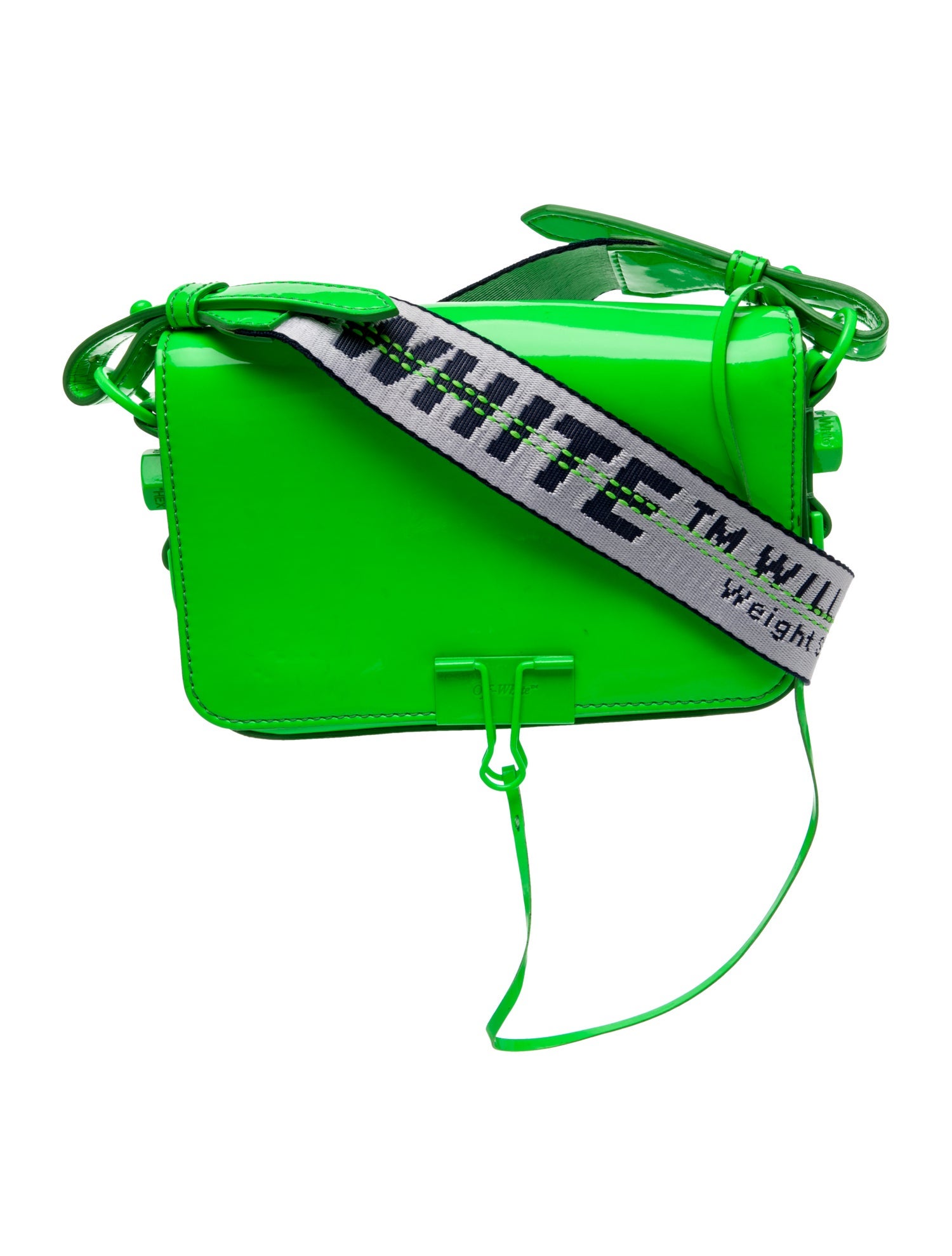 Off-White Patent Leather Crossbody Bag