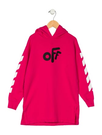 Off-White Girls' Hooded Sweater Dress