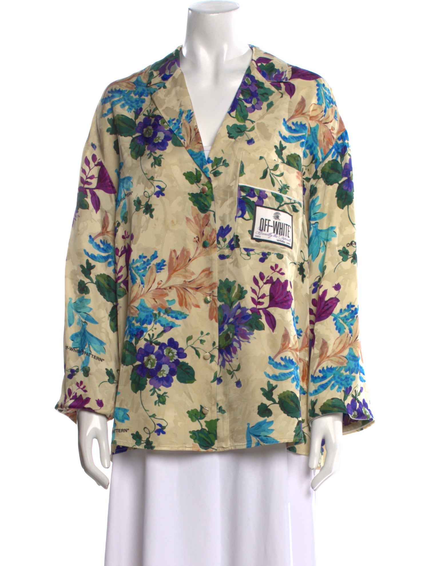 Off-White 2023 Floral Print Blouse