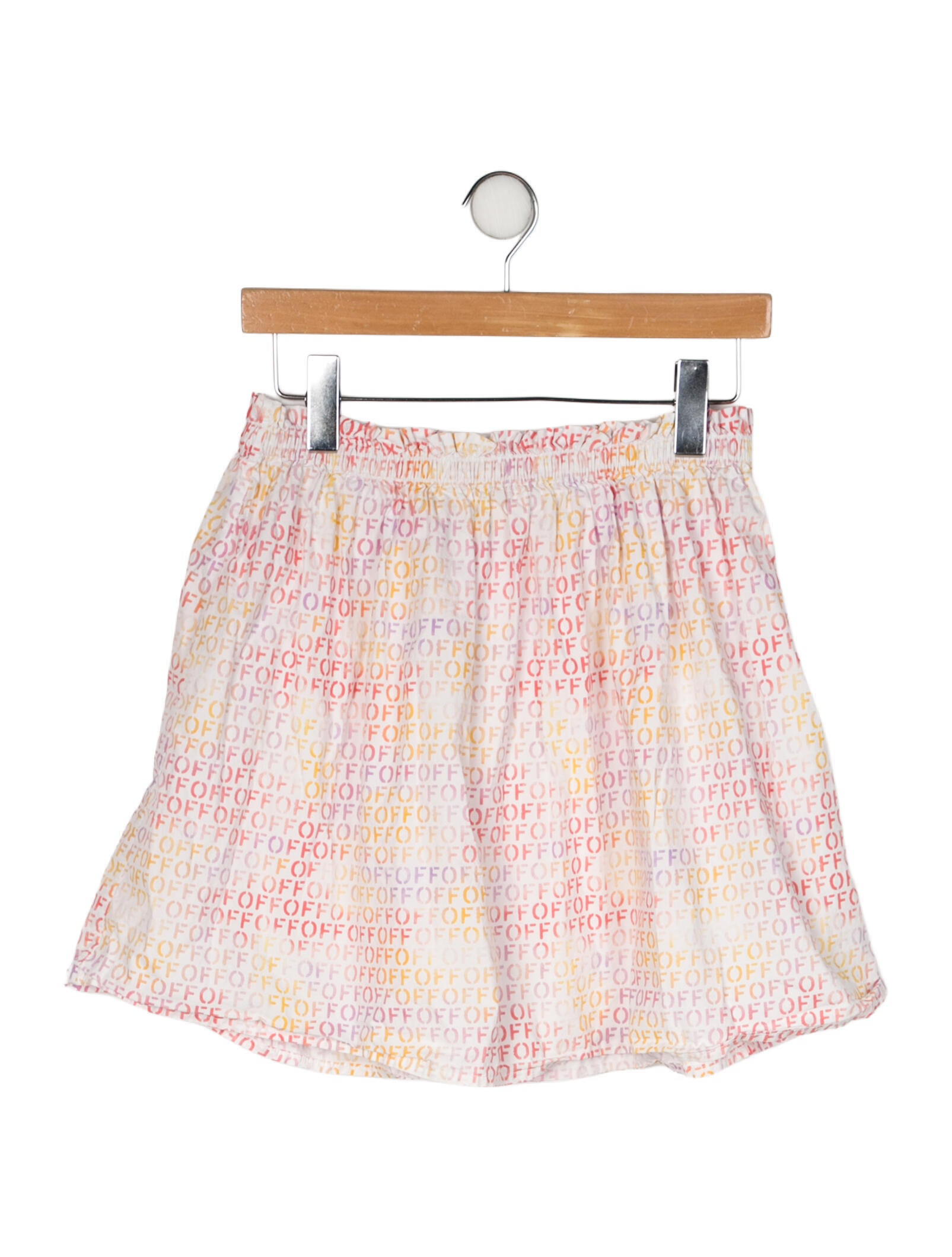 Off-White Logo-Print Flared Skirt