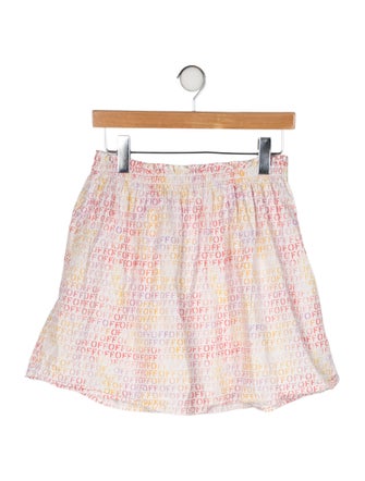 Off-White Logo-Print Flared Skirt