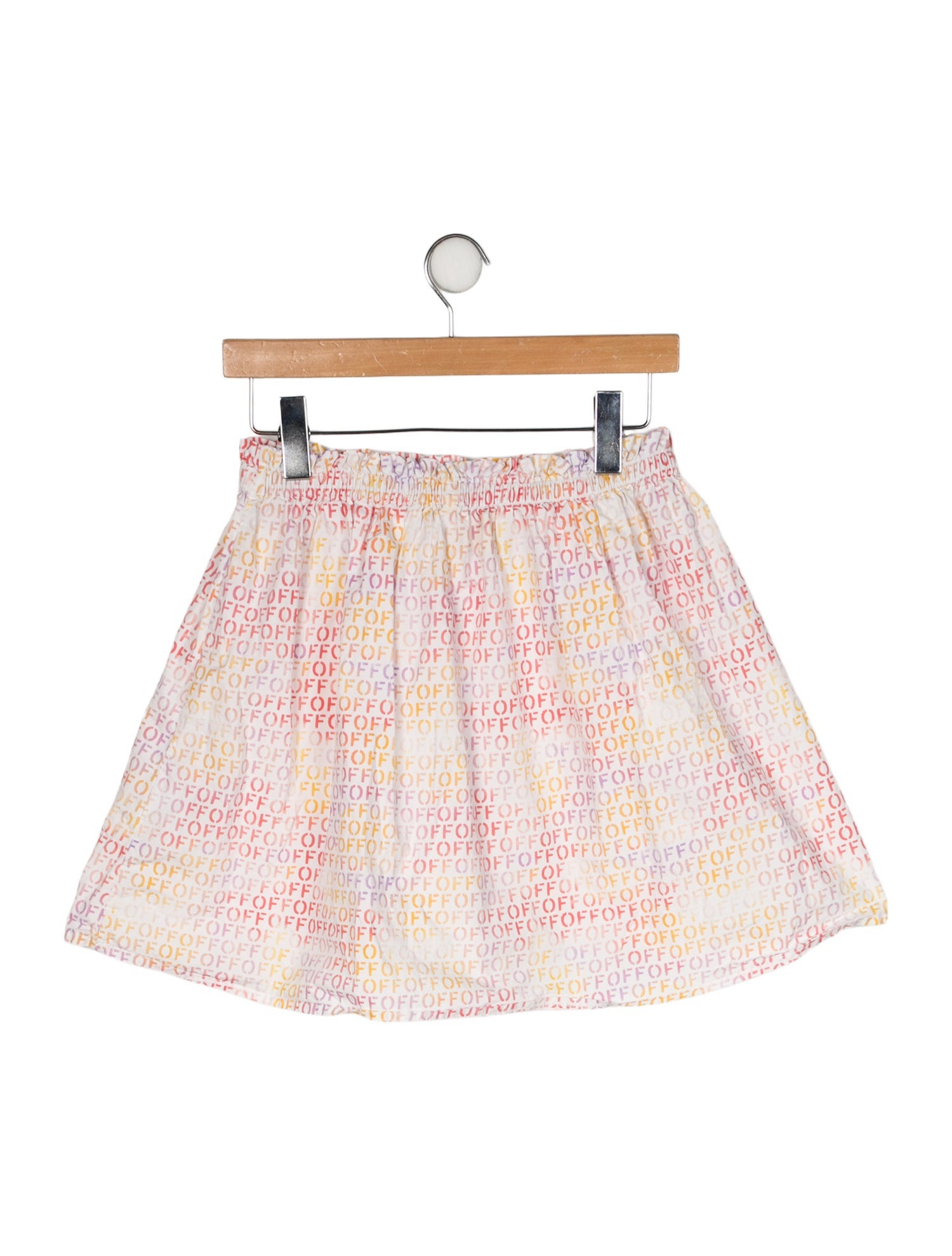 Off-White Logo-Print Flared Skirt