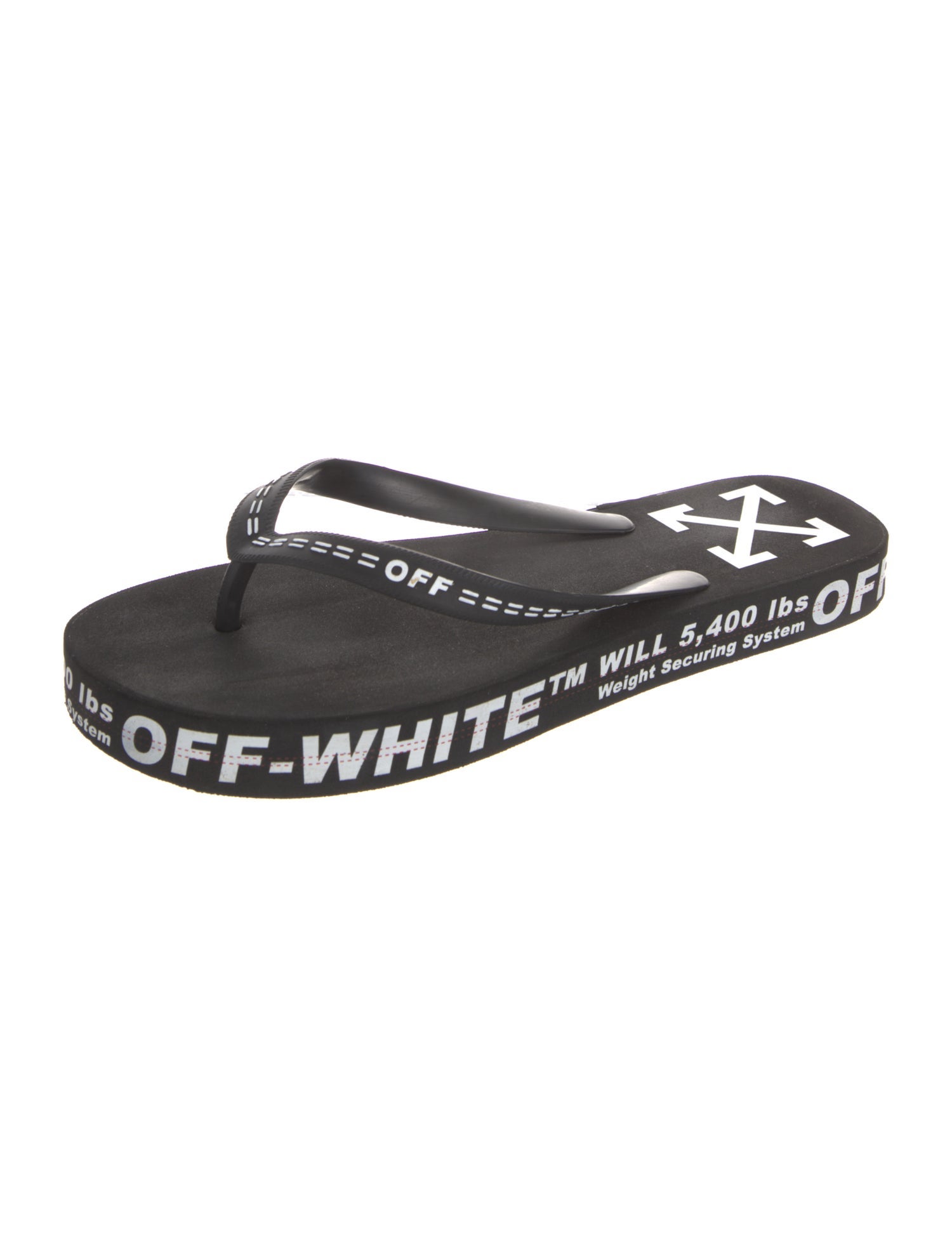 Off-White Rubber Printed Flip Flops